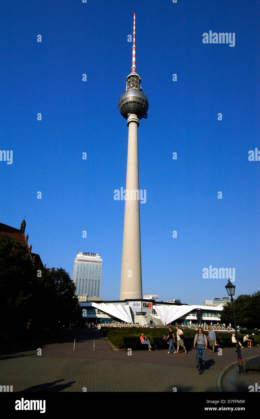 Europe, Germany, Germany, Berlin, Ostberlin, television tower, Fernsehturm Stock Photo