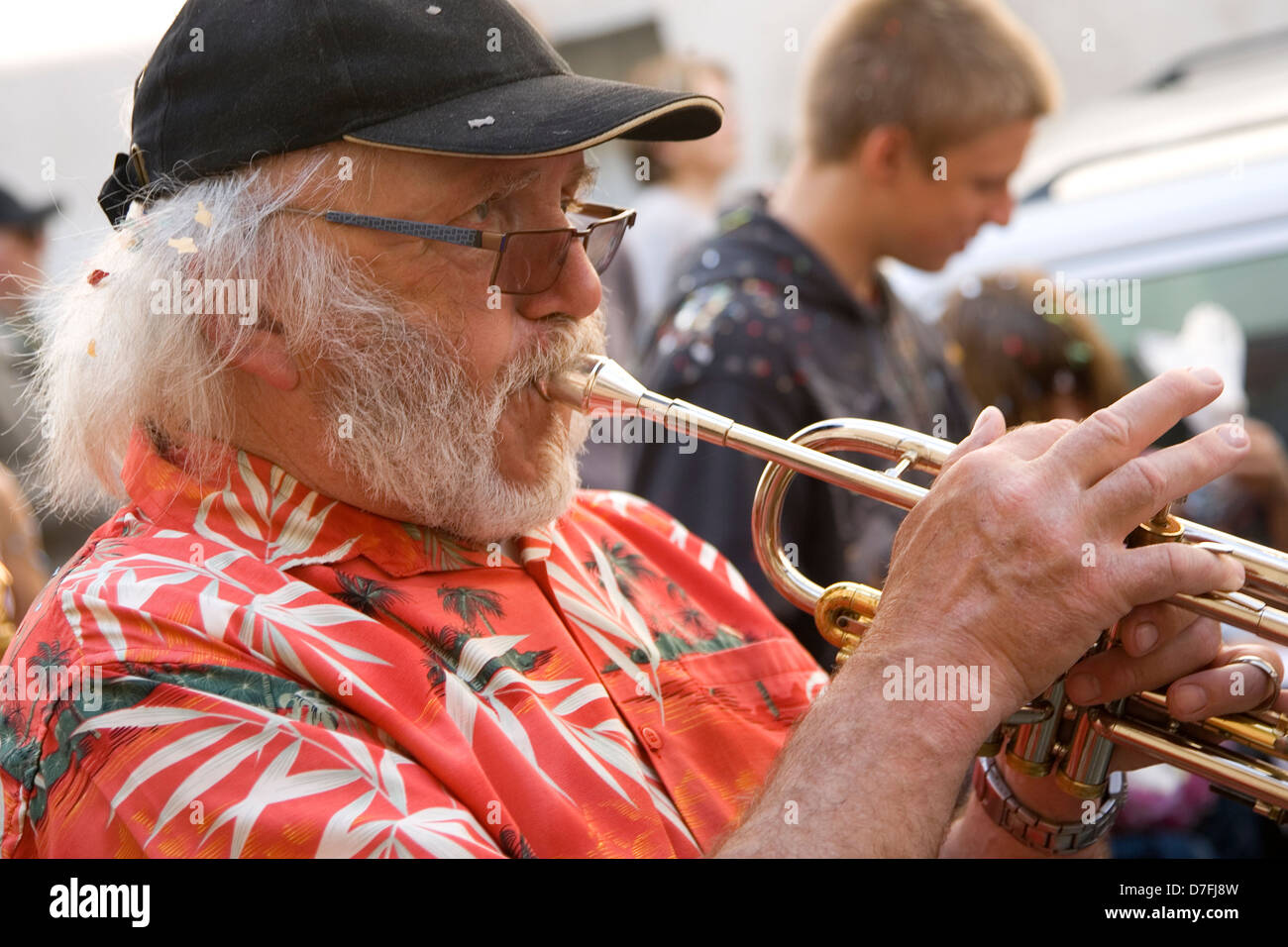 Traditional marching band at village carnival,Roujan,Languedoc,france Stock Photo Alamy