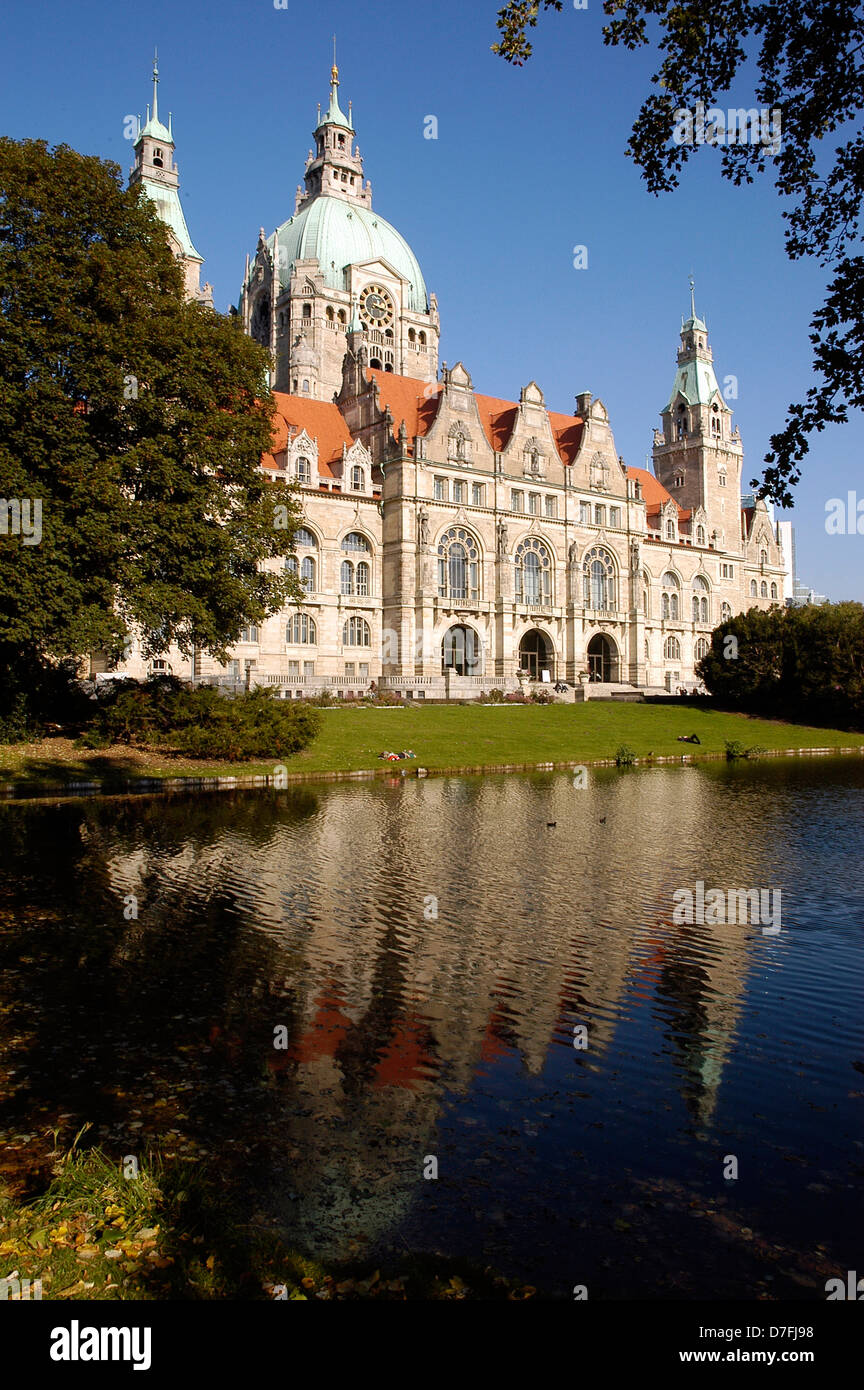 Germany, Hannover, new city hall, neues Rathaus Stock Photo