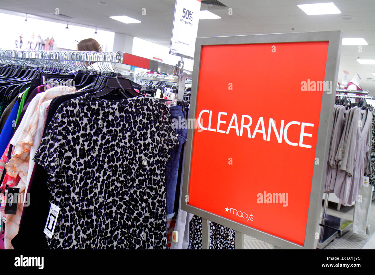 Miami Florida,Dadeland mall,products,display case sale ,merchandise,packaging,brands,Macy's,department store,interior inside, women's,clothing,apparel,a Stock Photo - Alamy
