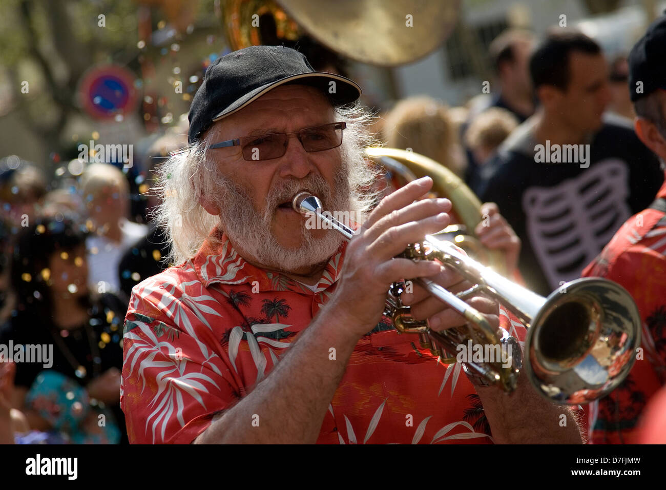 Traditional marching band at village carnival,Roujan,Languedoc,france Stock Photo Alamy
