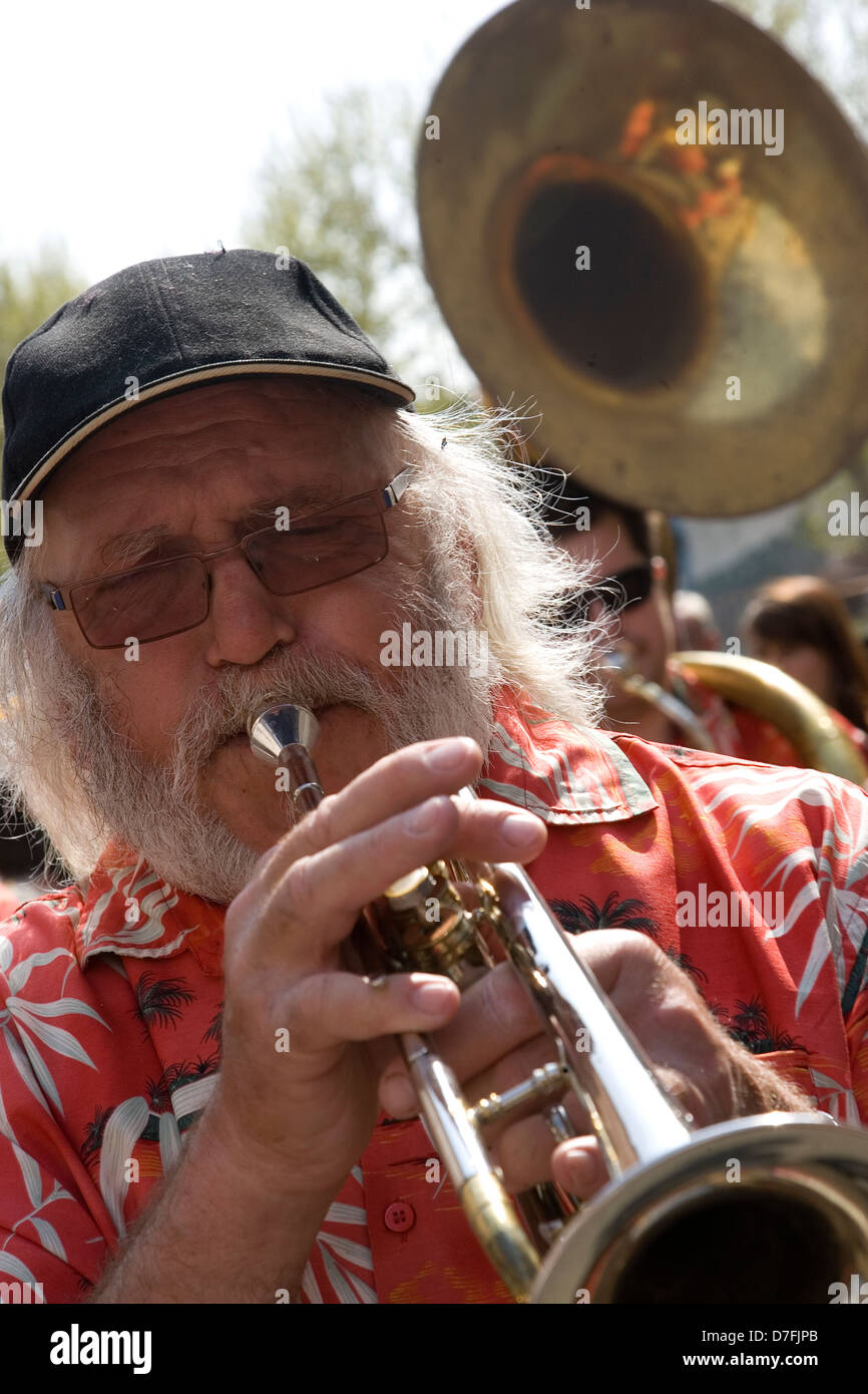 Traditional marching band at village carnival,Roujan,Languedoc,france Stock Photo Alamy