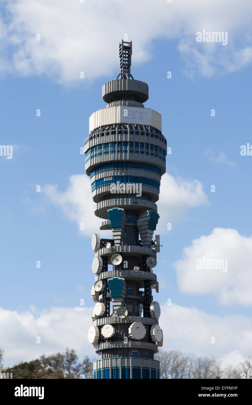 Eiffel Tower LEGO model displayed at Legoland Windsor miniland, England  Stock Photo - Alamy