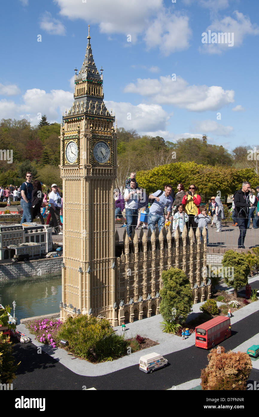 Big Ben clock tower ,Miniland, Legoland Windsor, Berkshire, England