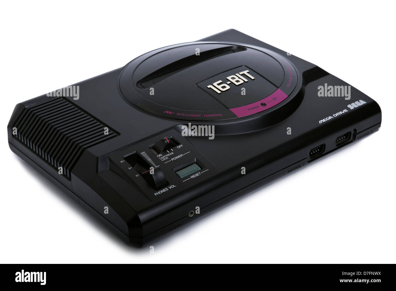 A Sega Mega Drive video game console from the 1990's. Stock Photo