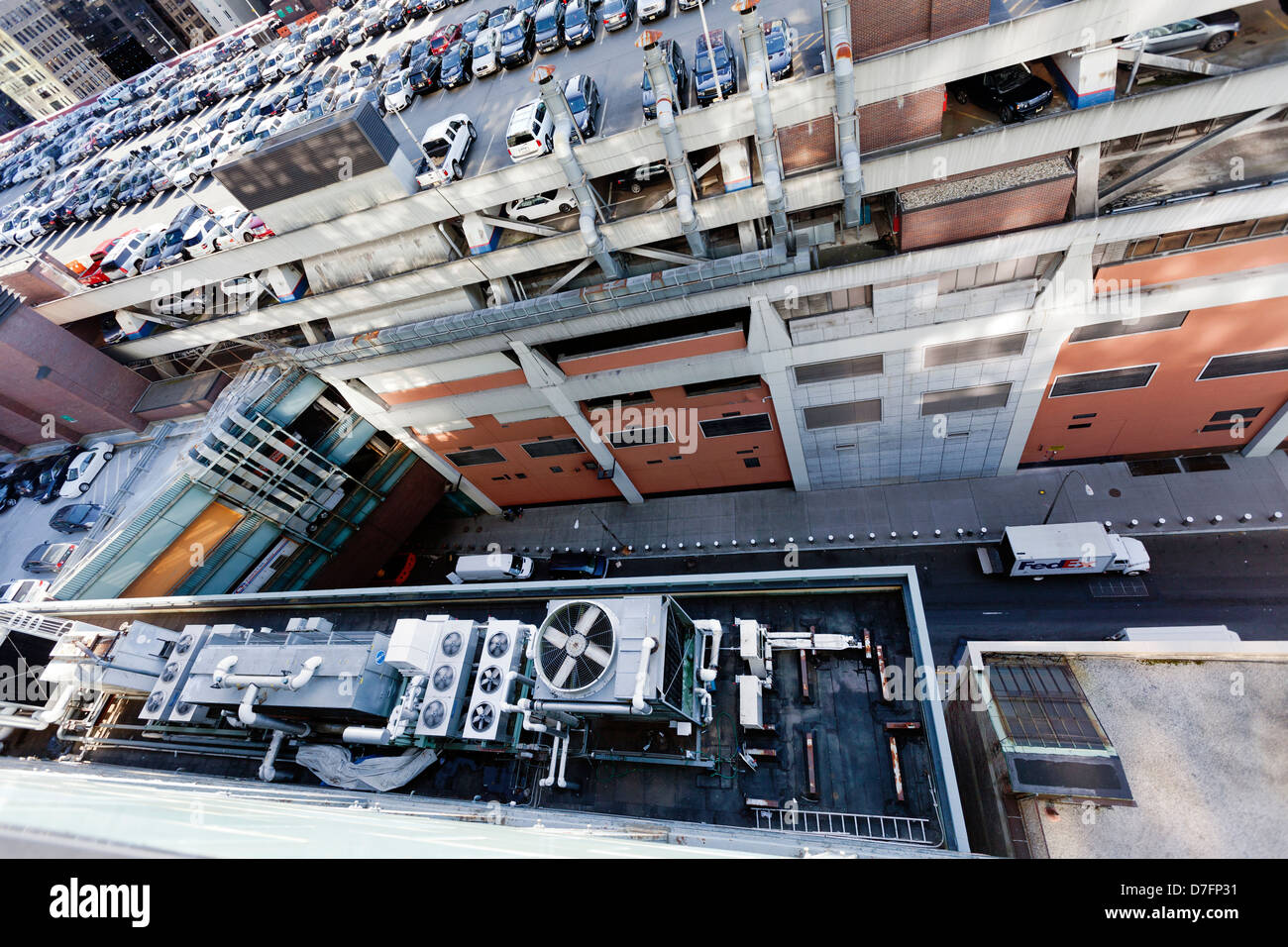 NewYork USA November 6th 2012 High Wide angle tilted view NYC Port Authority's (central bus