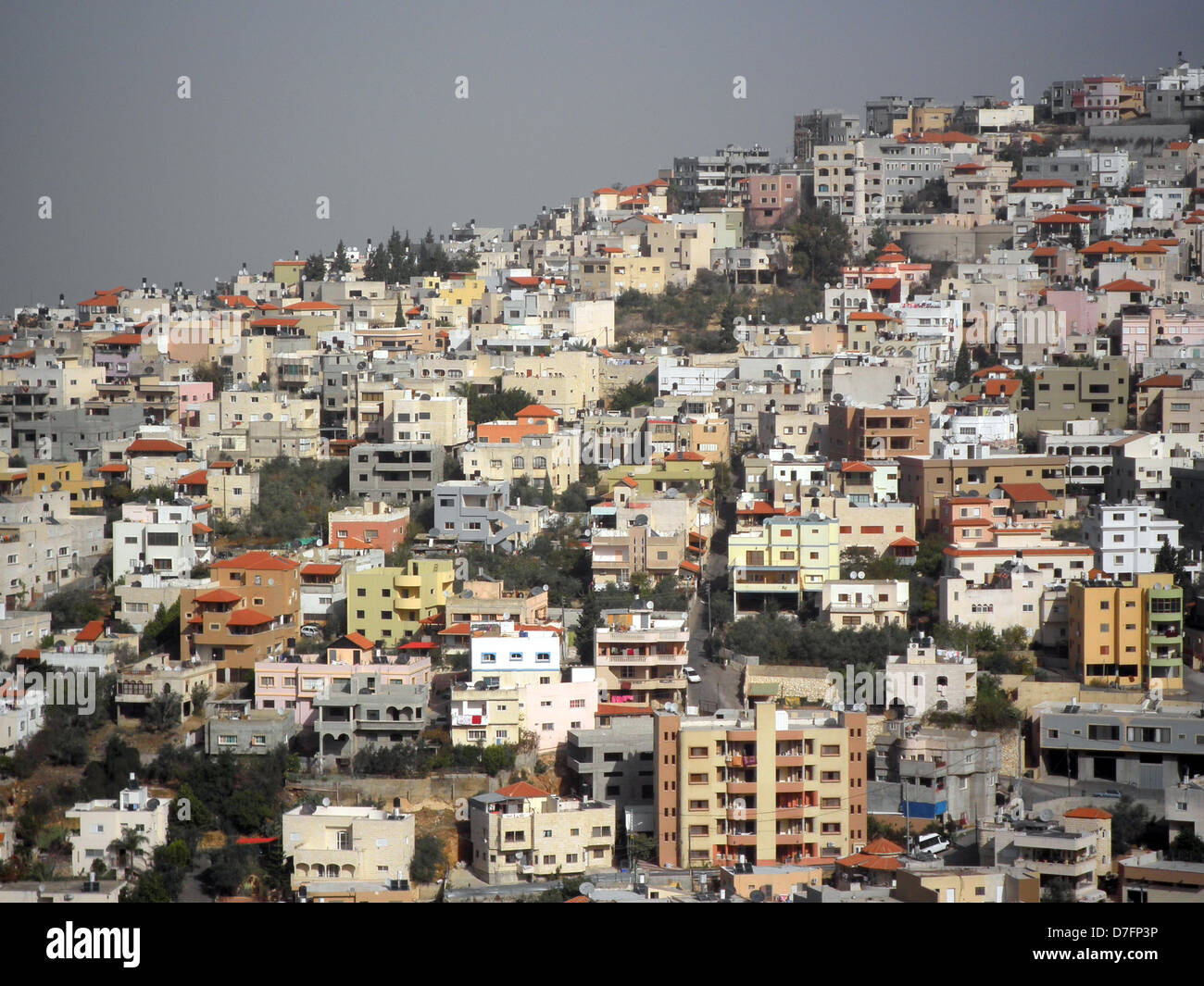 Arab town of Um El Fahem in Wadi Ara, Israel Stock Photo