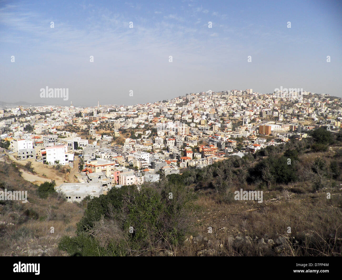 Arab town of Um El Fahem in Wadi Ara, Israel Stock Photo