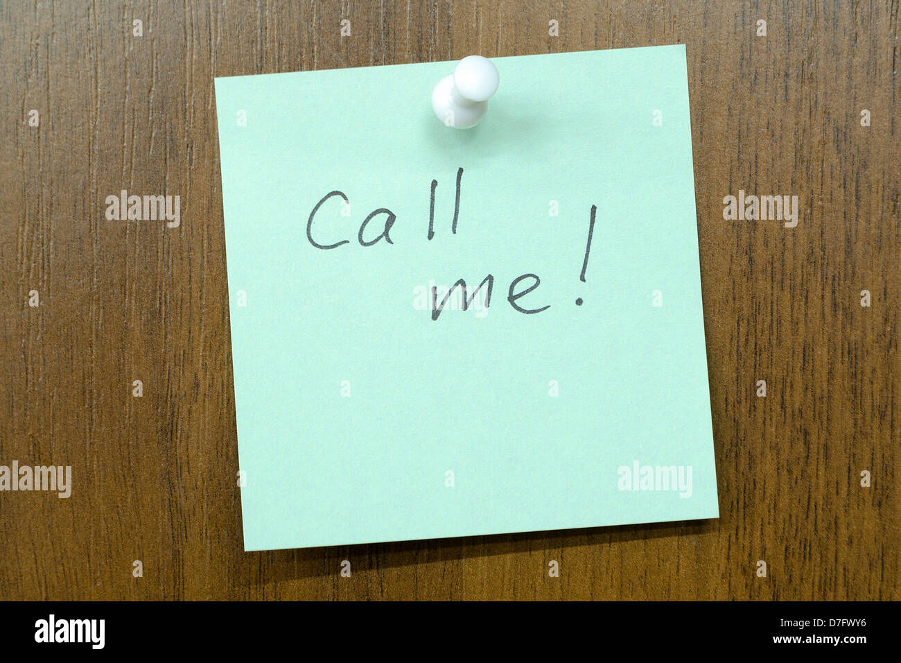 post it note with call me! phrase Stock Photo Alamy