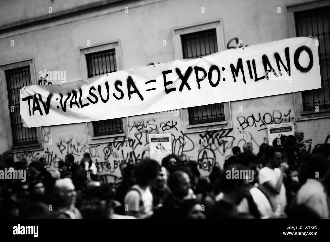 May Day parade. Milan, Italy. May 2013 Stock Photo