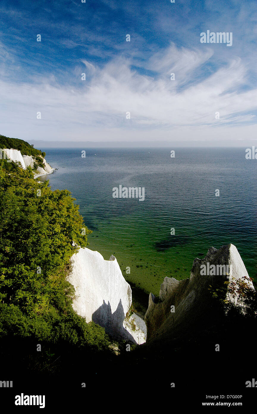 Baltic Sea, Rügen, Wissower handles, chalk rocks, Wissower Klinken, Kreidefelsen Stock Photo