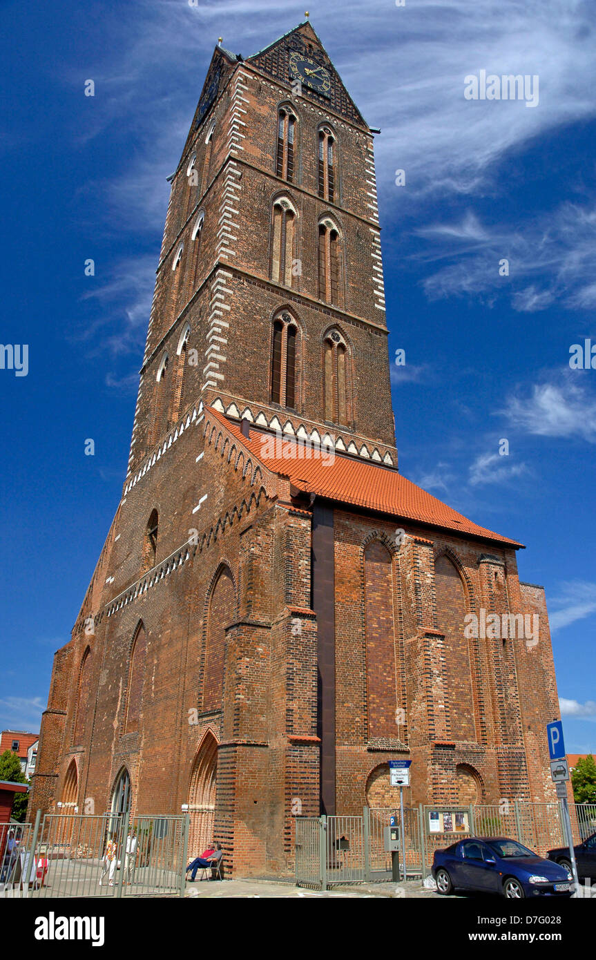 Germany, Mecklenburg-West Pomerania, Wismar, church, Saint Marien Stock Photo