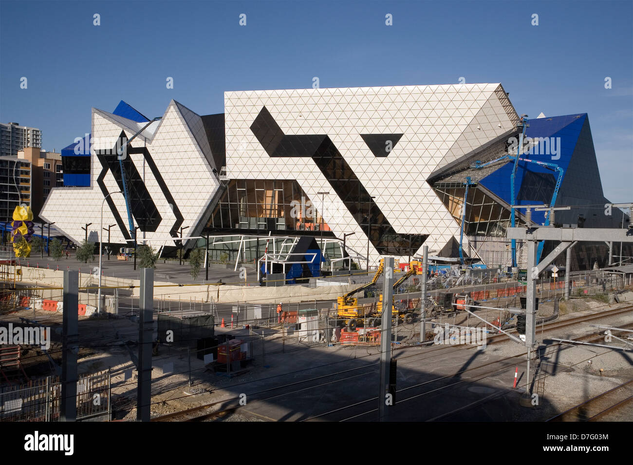The Perth Entertainment Center in the final stages of construction, March 2013. Western Australia. Stock Photo