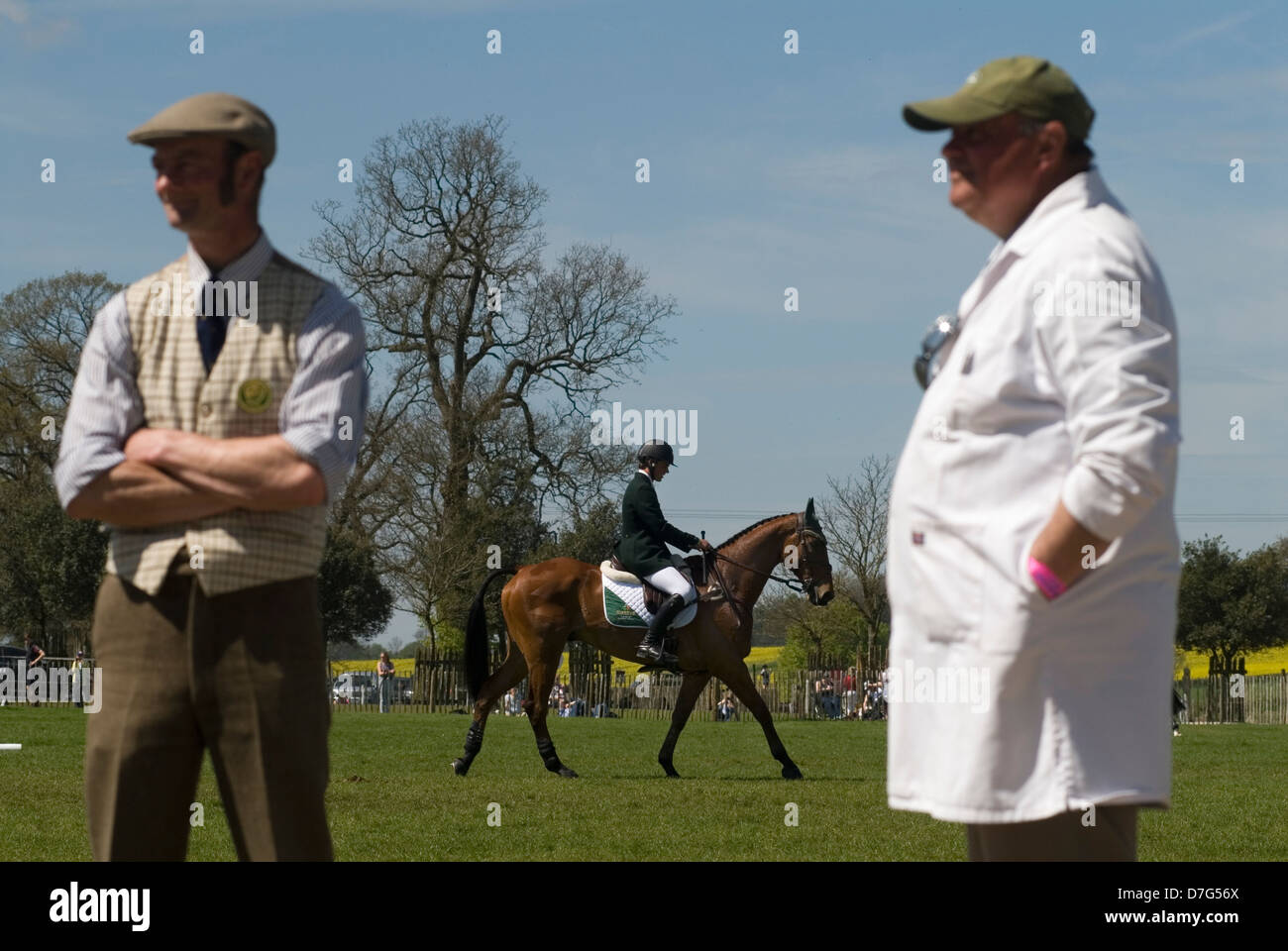 Badminton Horse Trials Gloucestershire UK. Competitors in the Collecting Ring. 2013 2010s HOMER SYKES Stock Photo