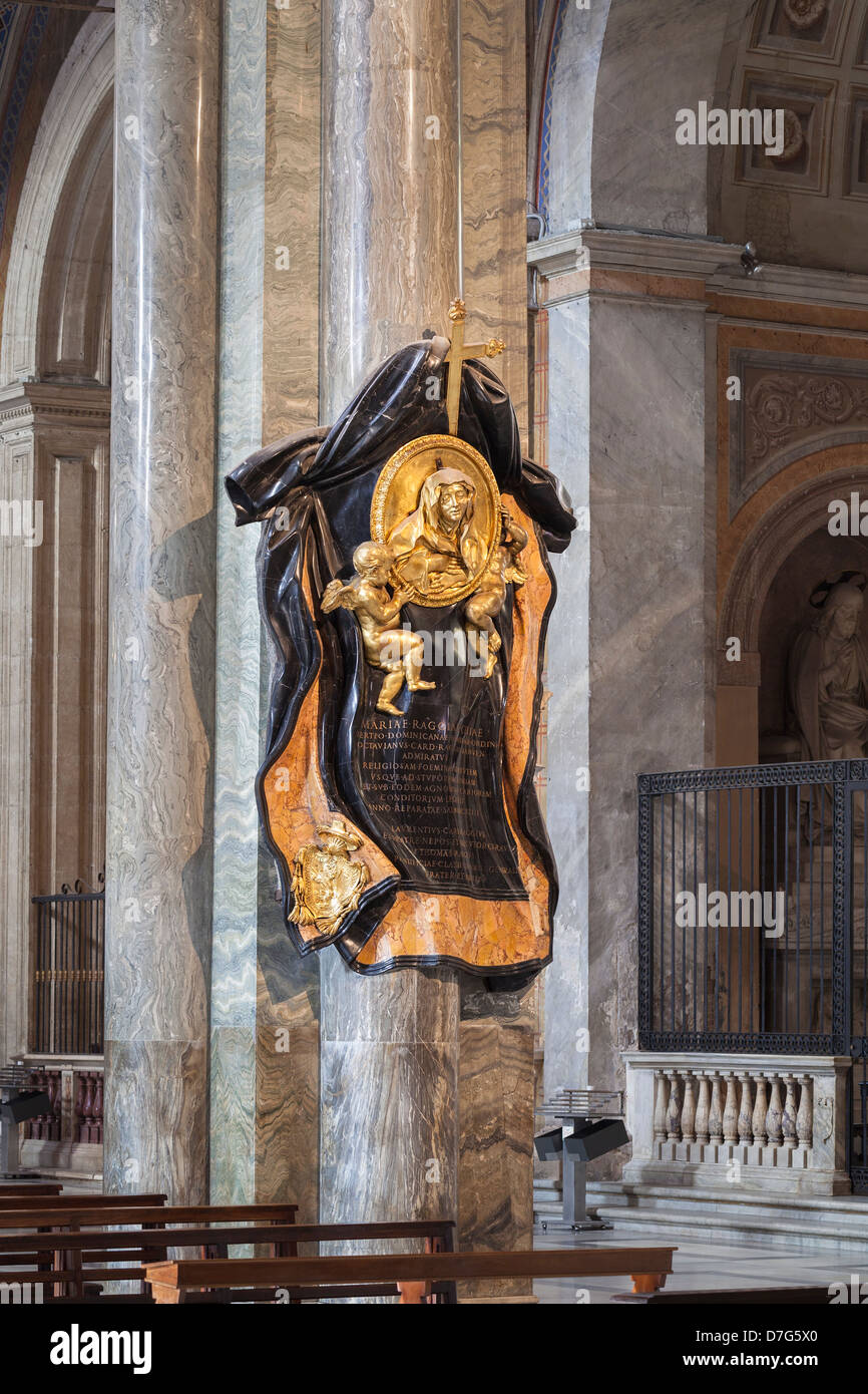 Memorial to Maria Raggi, by Gian Lorenzo Bernini, church of Saint Mary ...
