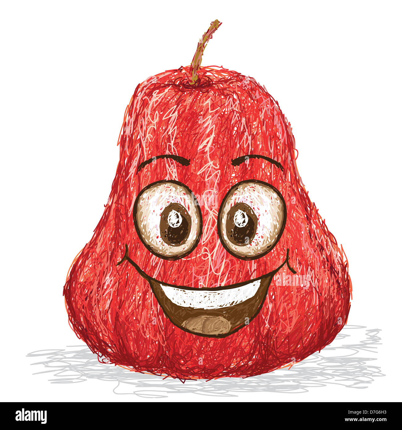 happy rose apple fruit cartoon character smiling Stock Photo Alamy