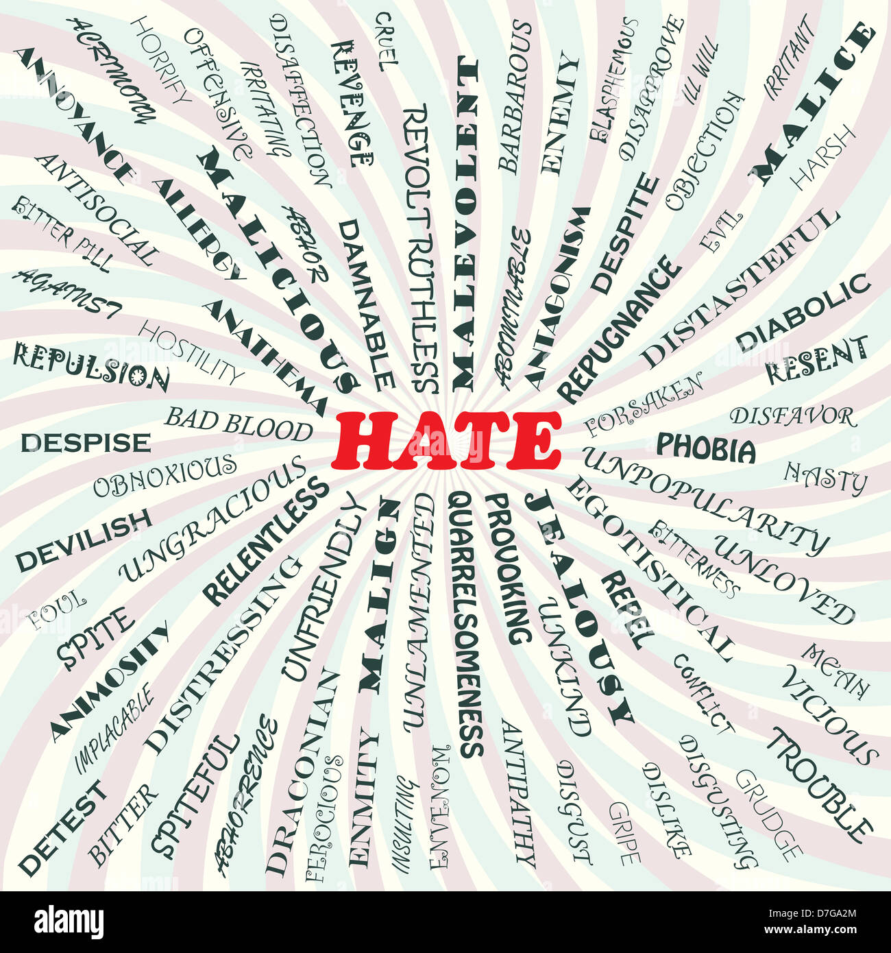 illustration of hate concept Stock Photo Alamy