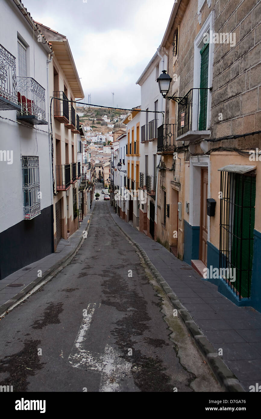 Typical street of Alcala la Real, Jaen province, Andalusia, Spain Stock Photo