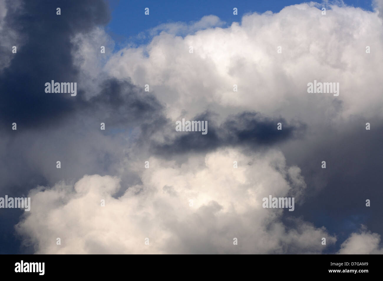 Mix of stormy clouds and blue sky. Stock Photo