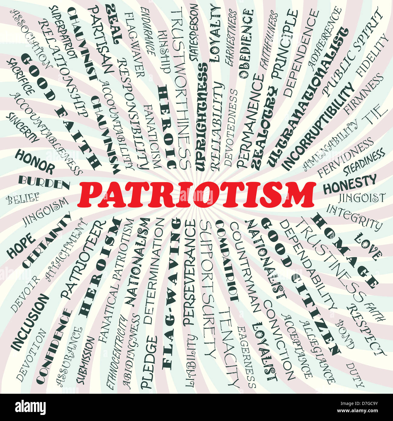illustration of patriotism concept. Stock Photo