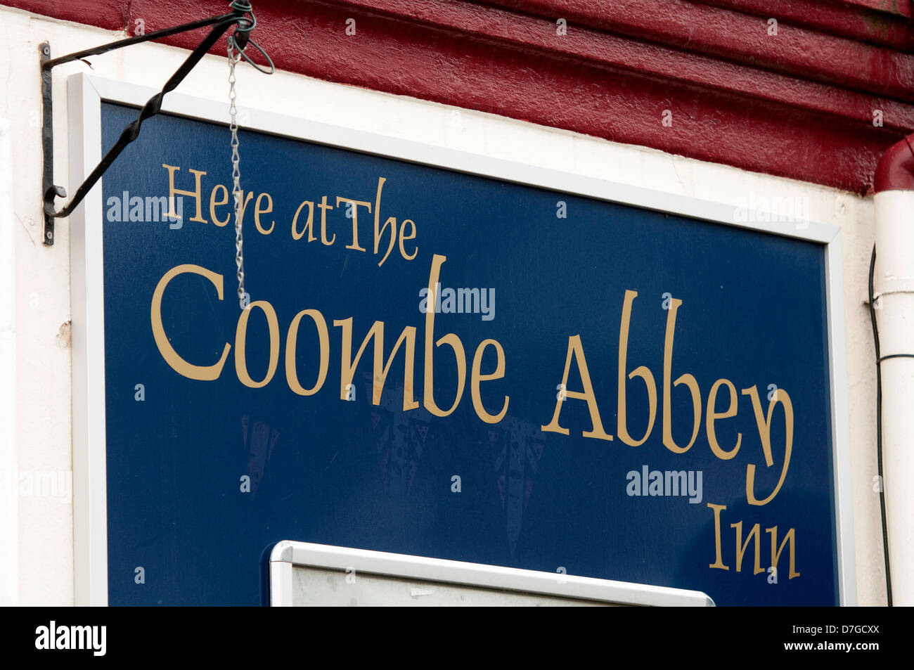 The Coombe Abbey Inn sign, Chapelfields, Coventry, UK Stock Photo