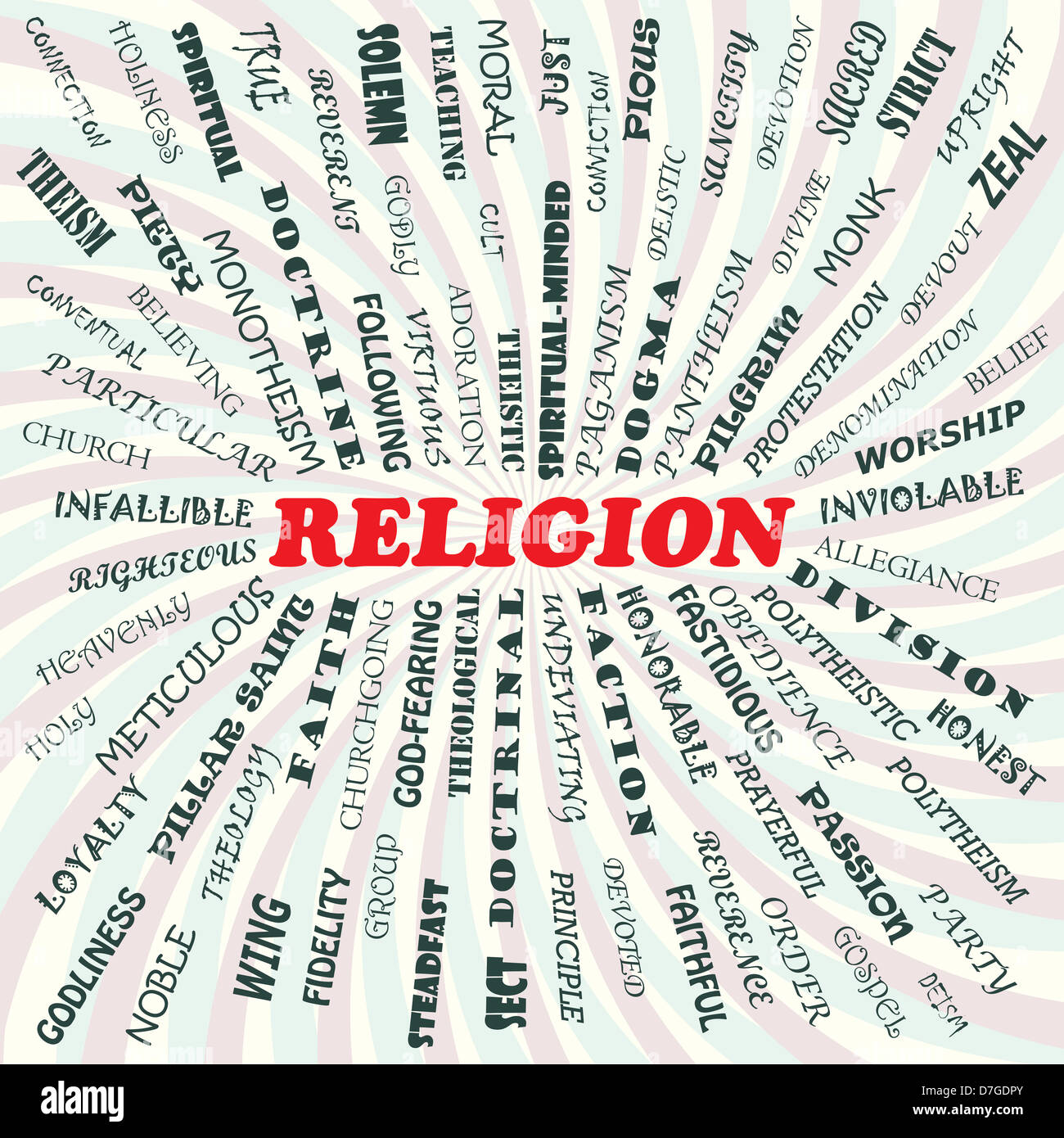 illustration of religion concept. Stock Photo