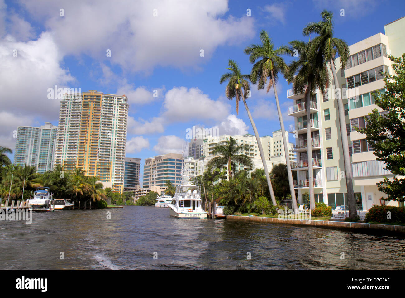 Florida Ft. Fort Lauderdale,New River water,city skyline cityscape
