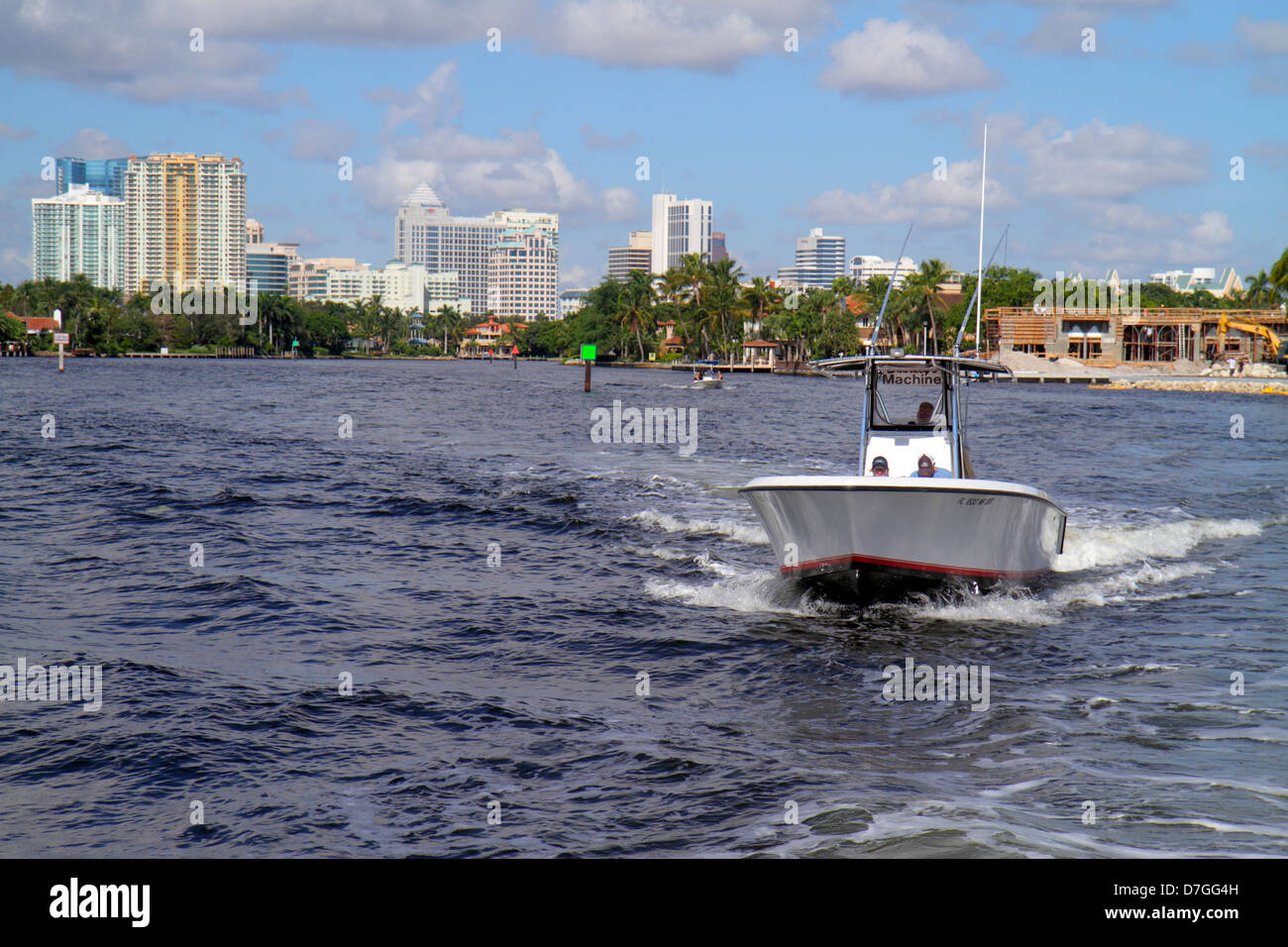 Florida Ft. Fort Lauderdale,Intracoastal New River water Sound,city