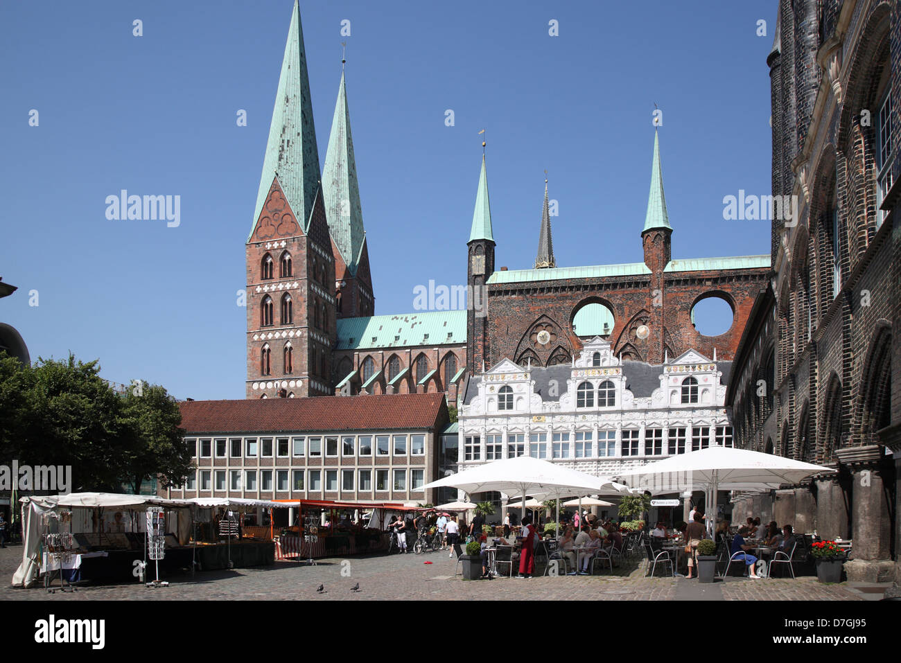 Lübeck Schleswig Holstein town hall city hall Stock Photo Alamy