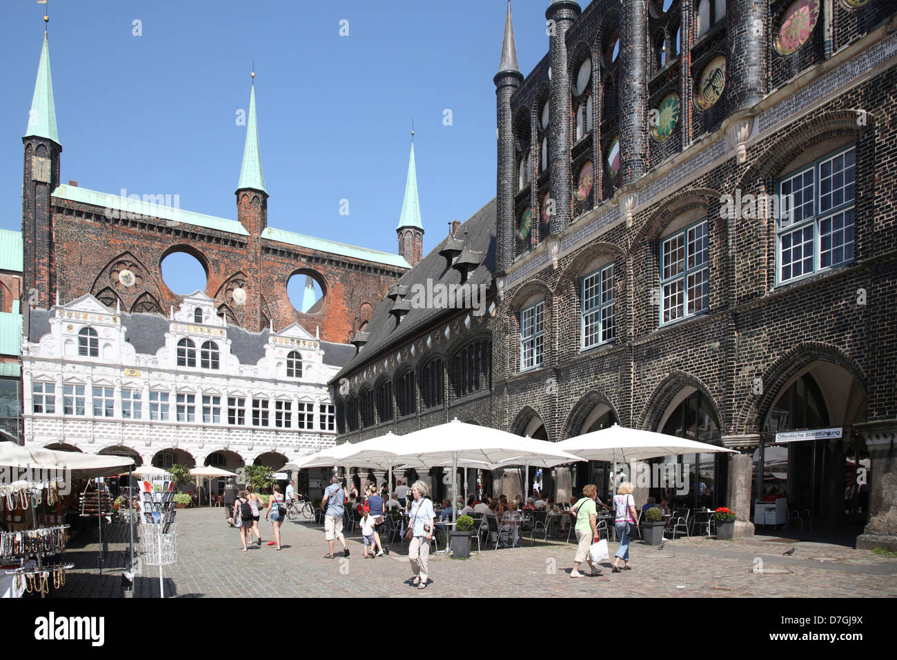 Lübeck Schleswig Holstein town hall city hall Stock Photo Alamy