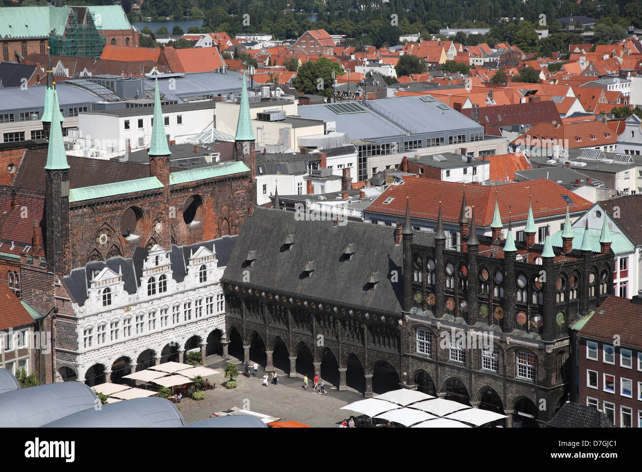 Lübeck Schleswig Holstein town hall city hall Stock Photo Alamy
