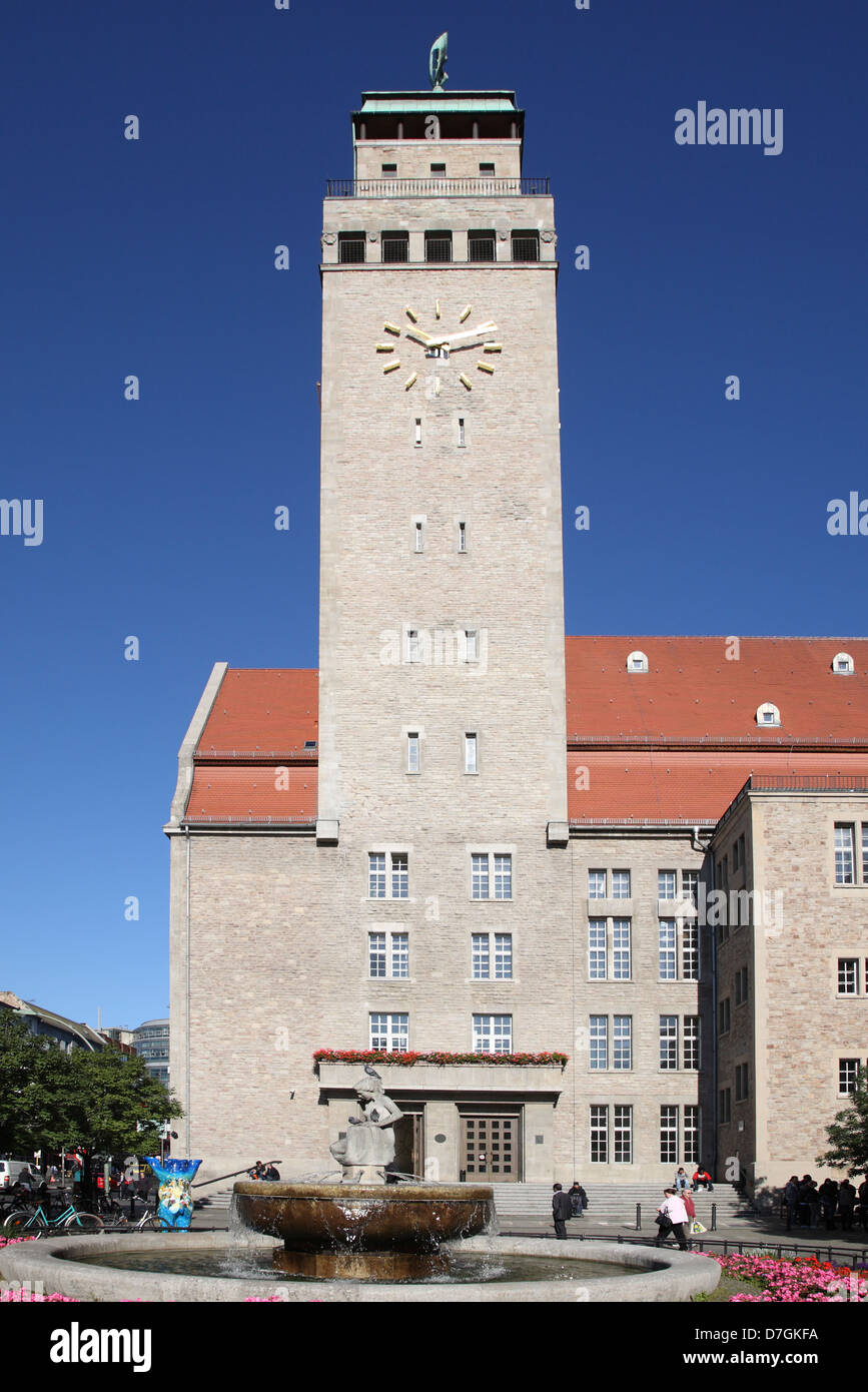 Berlin Neukoelln Karl Marx Street townhall town hall Stock Photo