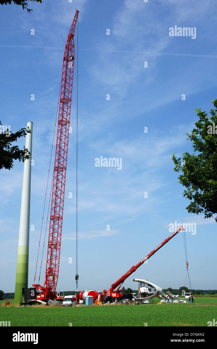 construction of a windmill, Germany, energy Stock Photo