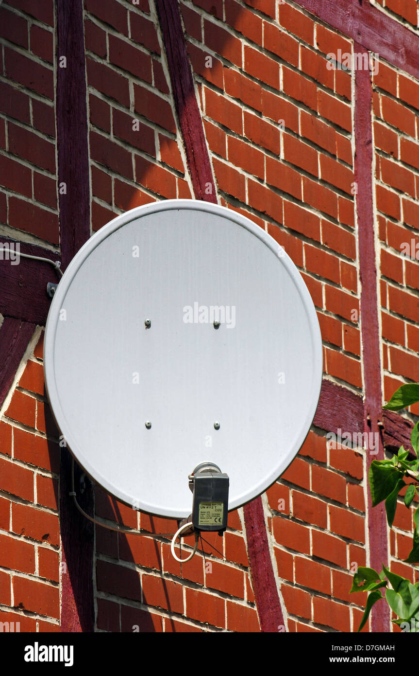 satelite dish for television, astra, satelite receiver, Stock Photo