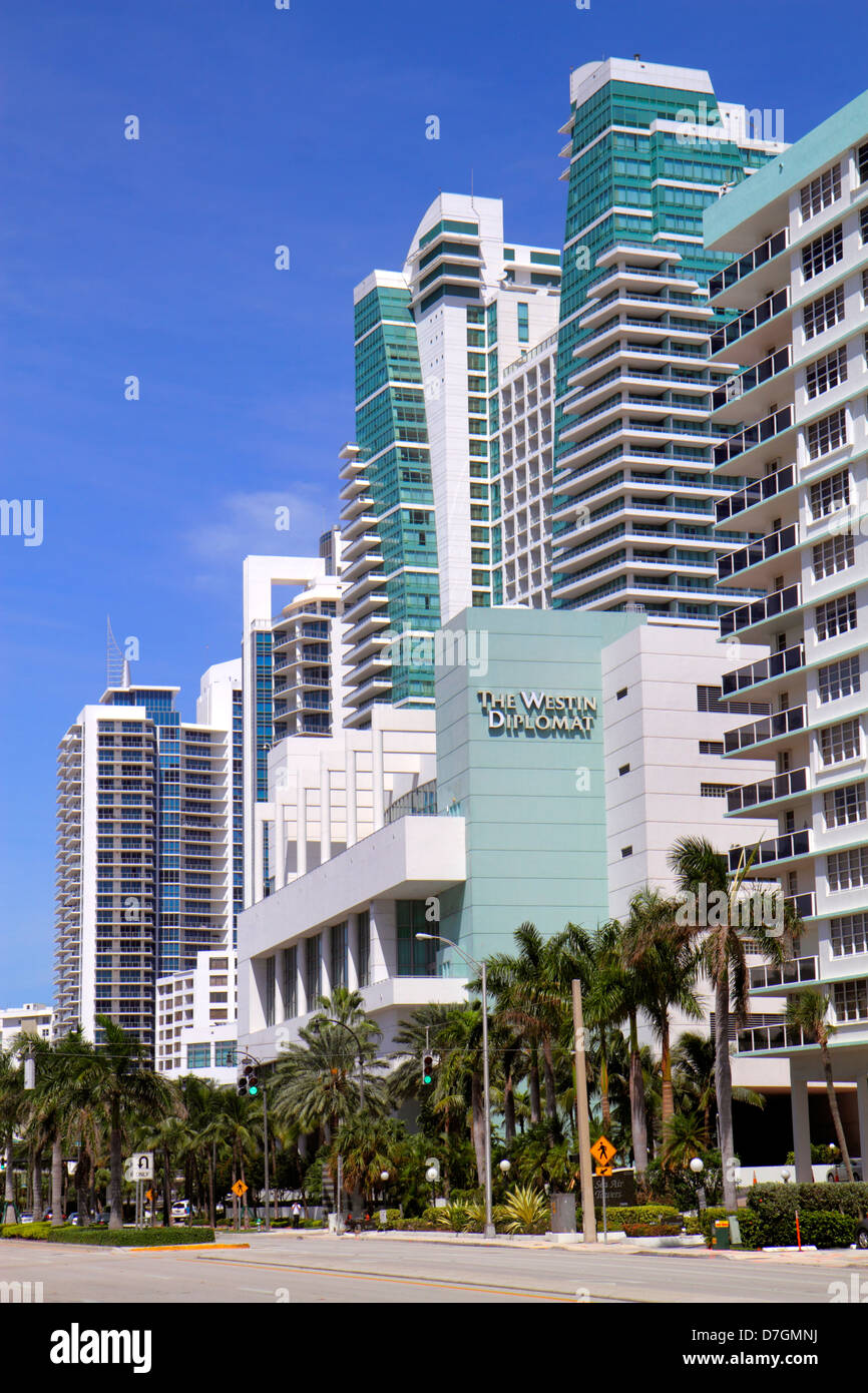 Hollywood Florida,South,Ocean Drive,A1A,Trump Hollywood,The Westin Diplomat  Resort & Spa,hotel,FL120929134 Stock Photo - Alamy