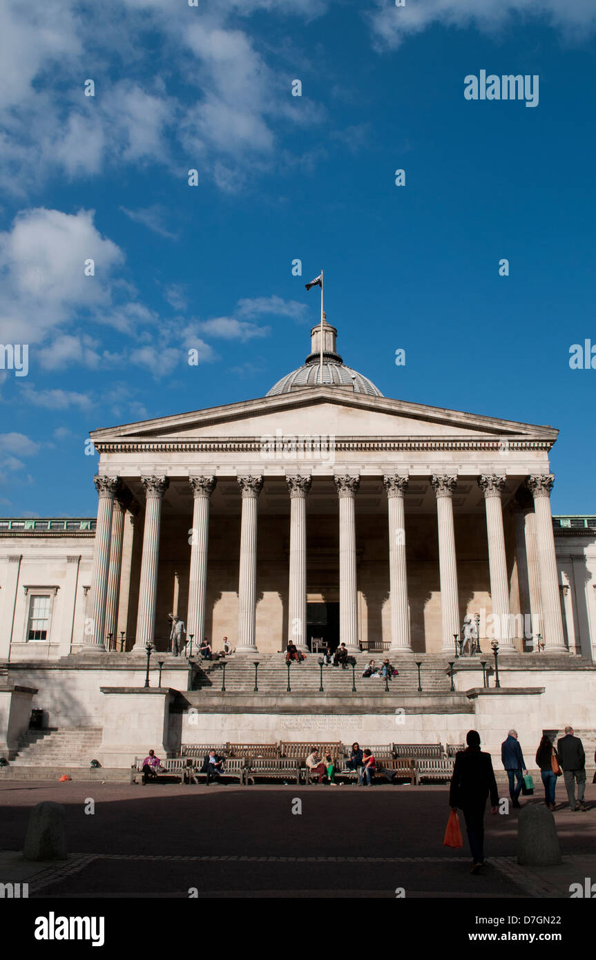 University College London Portico building, by William Wilkins, London, UK Stock Photo