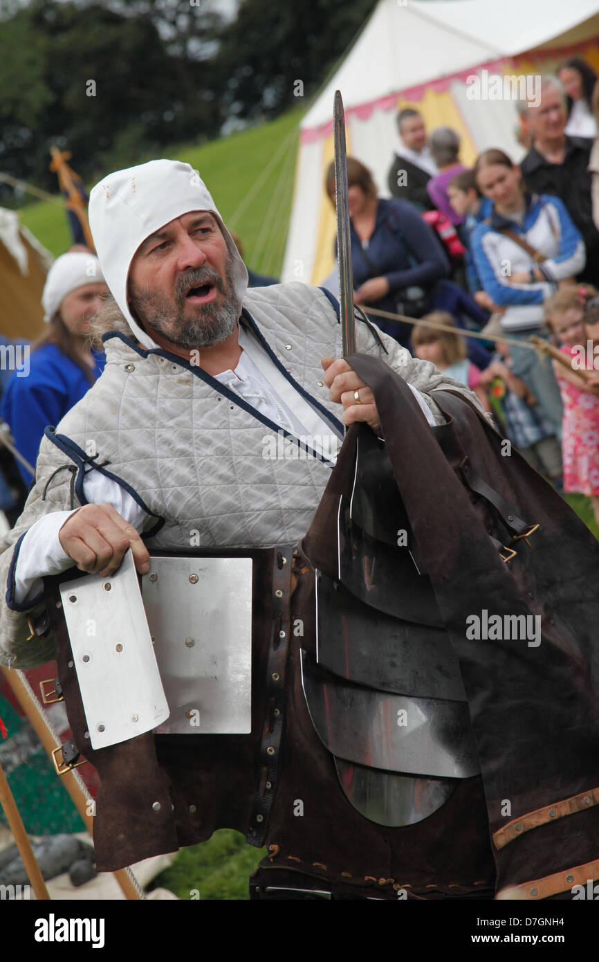 Performers at a medieval pageant wearing medieval costume Stock Photo ...