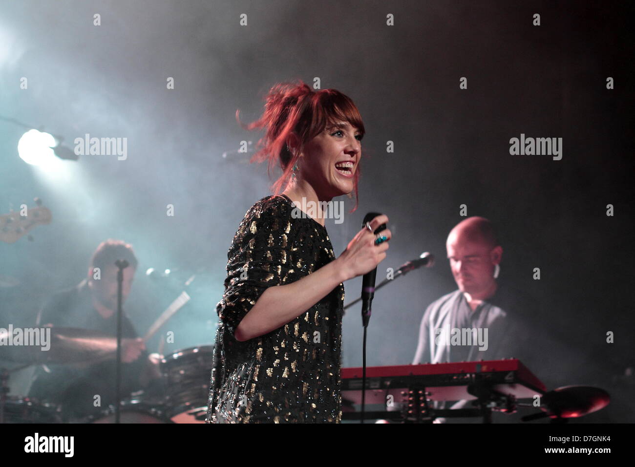 French Nouvelle Chanson singer ZAZ (Isabelle Geffroy) sings during her concert at Heimathafen in Berlin, Germany, 06 May 2013. Photo: Lutz Mueller-Bohlen Stock Photo