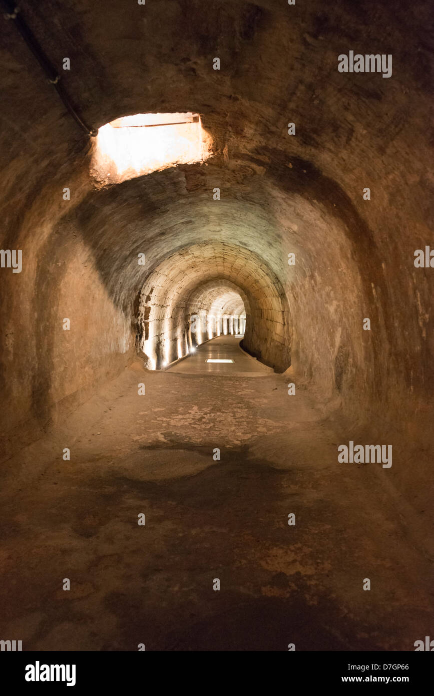 Knights Templar Tunnels under Acre, a Crusader Town in Israel Stock ...