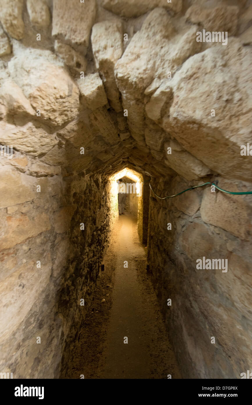 Tunnels under Acre, a Crusader Town in Israel Stock Photo Alamy