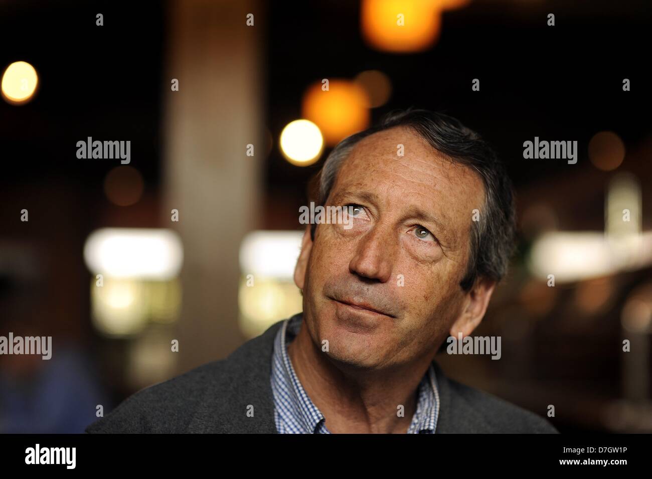 Feb. 8, 2013 - Charleston, South Carolina, U.S. - Former South Carolina Governor MARK SANFORD visits the Saffron Bakery while campaigning for the March 19 congressional primary, Friday. The race is to fill the seat left vacant when Congressman Scott was appointed to the Senate. (Credit Image: © Stephen Morton/ZUMAPRESS.com) Stock Photo