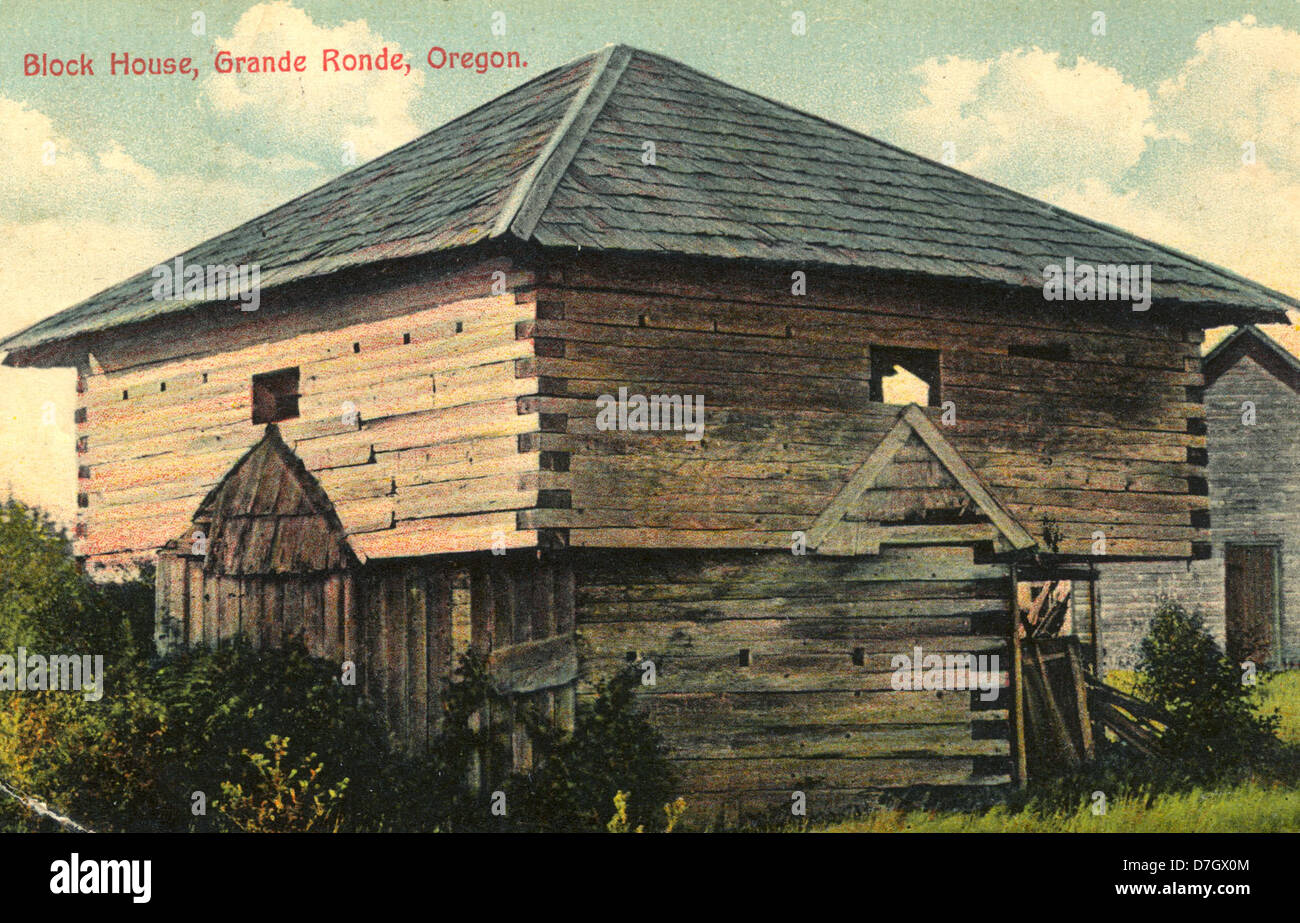Block House, Grand Ronde, Oregon Stock Photo Alamy