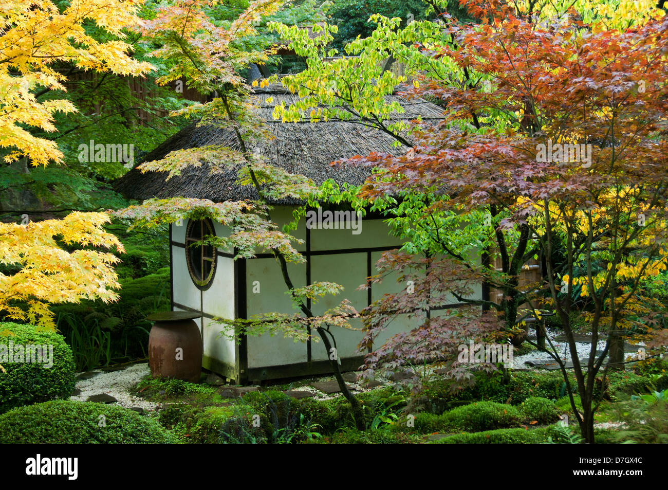 The Tea House in the Japanese Garden, Tatton Park, Knutsford, Cheshire