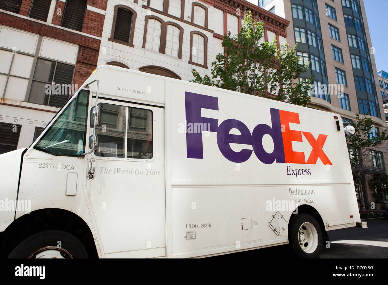 FedEx Express delivery truck Stock Photo Alamy