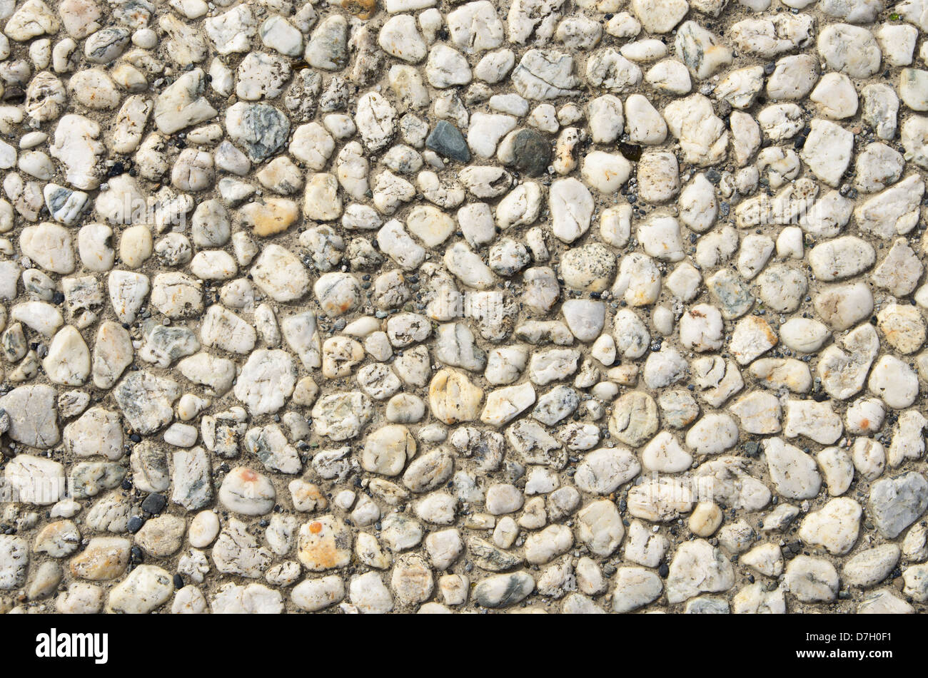 Pebbles concrete stone background hires stock photography and images