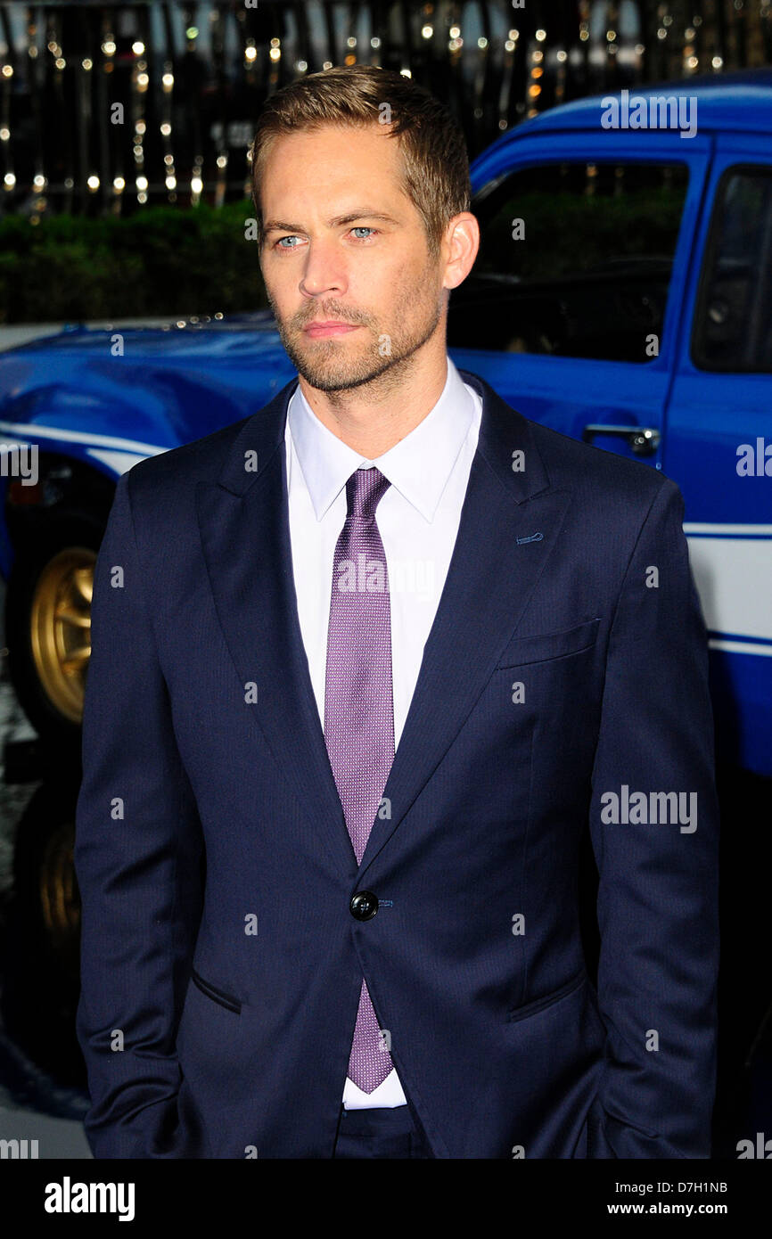 London, UK. 7th May, 2013. Paul Walker attends The World Premiere of Fast & Furious 6 at the Empire London. Credit: Peter Phillips/Alamy Live News Stock Photo