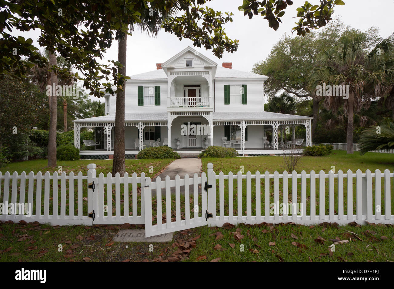 A historic home in the coastal city of Apalachicola, Fl, USA Stock