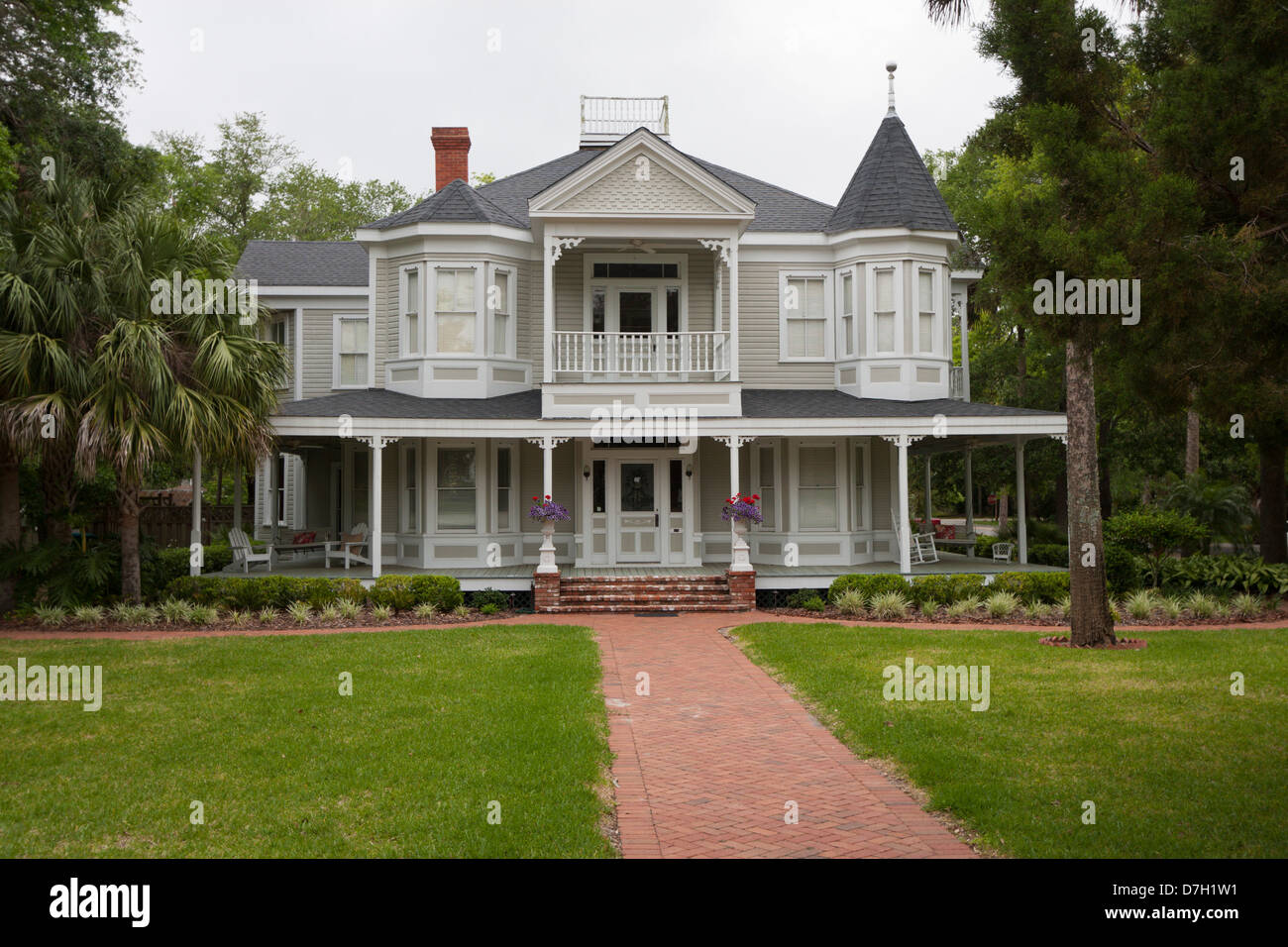 A historic home in the coastal city of Apalachicola, Fl, USA Stock