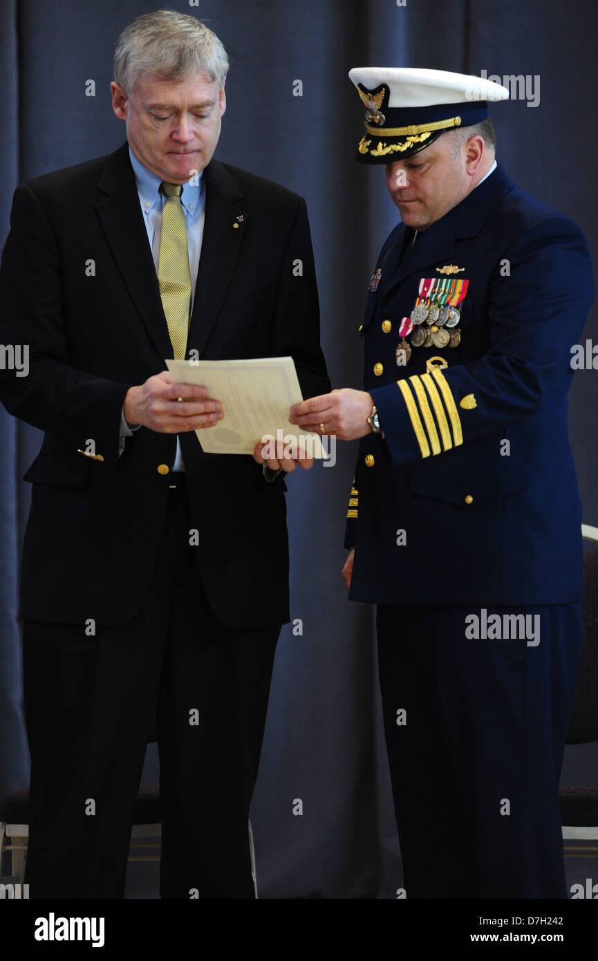 Alaska Lt. Gov. attends Coast Guard retirement ceremony Stock Photo