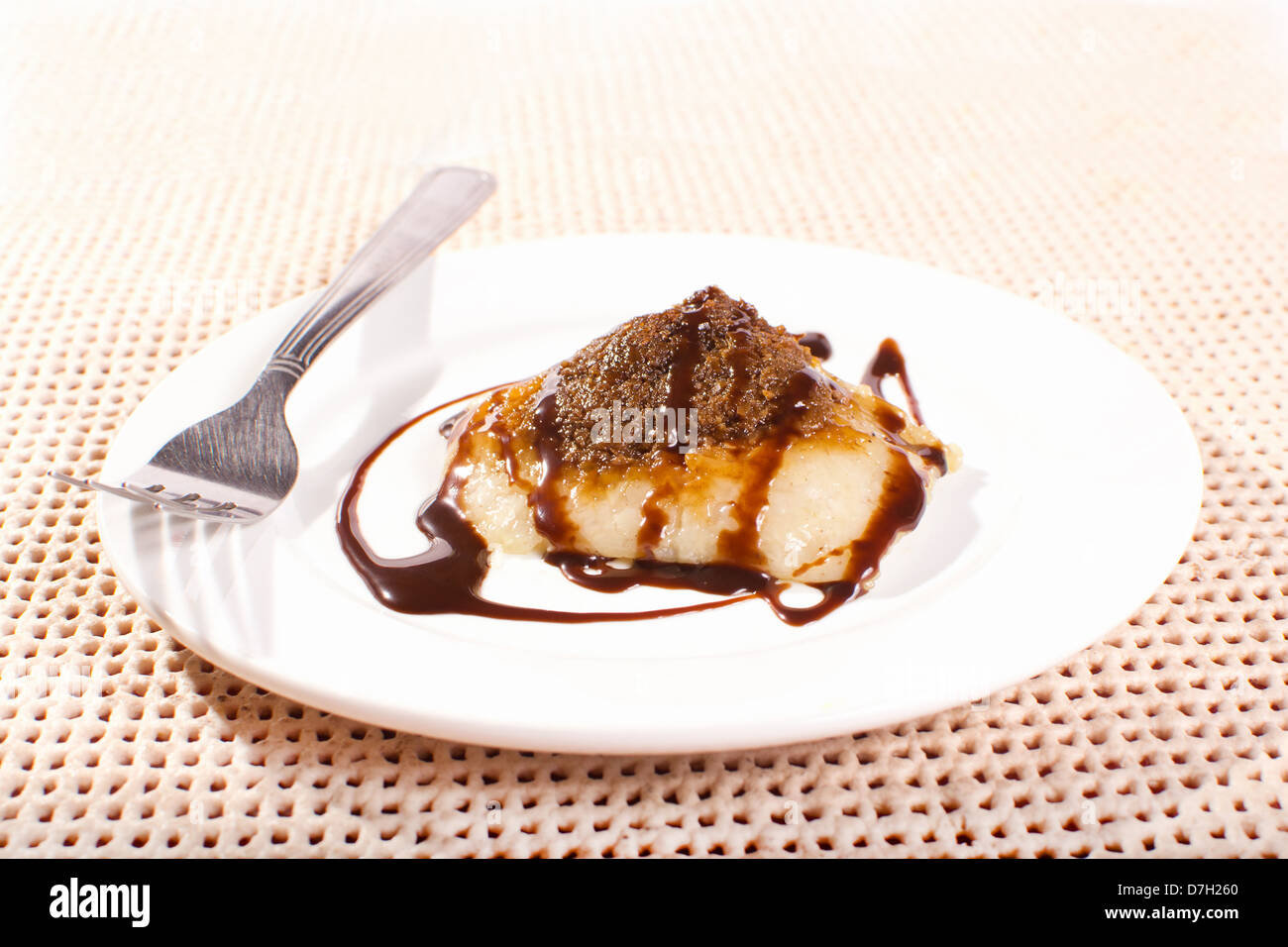 rice cake made from glutinous rice cooked in coconut milk with coconut